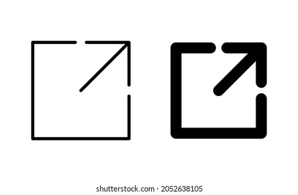 External link icons set. link sign and symbol. hyperlink symbol