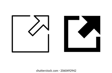 External link icons set. link sign and symbol. hyperlink symbol