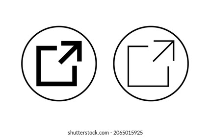External link icons set. link sign and symbol. hyperlink symbol