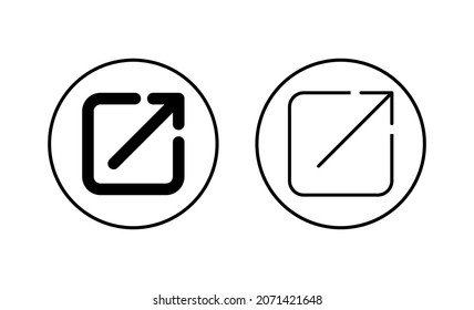 External link icons set. link sign and symbol. hyperlink symbol