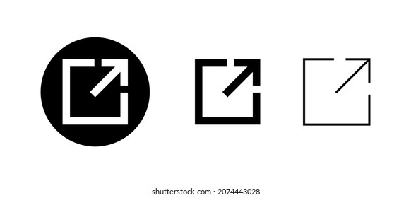 External link icons set. link sign and symbol. hyperlink symbol