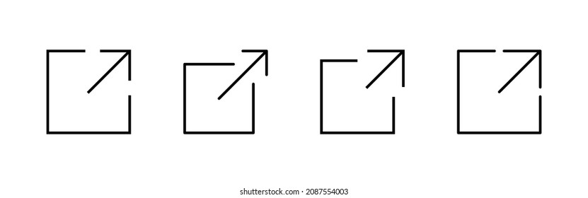 External link icons set. link sign and symbol. hyperlink symbol