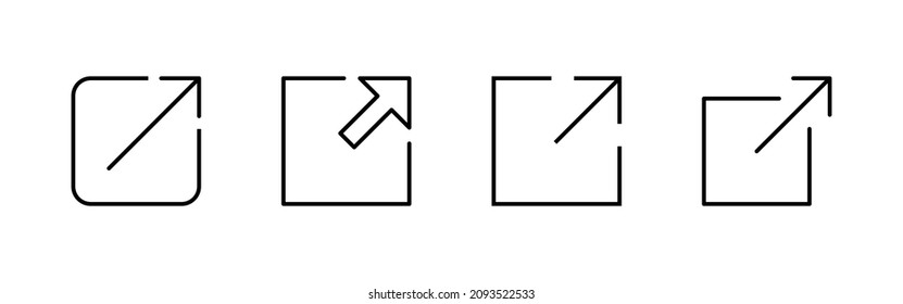 External link icons set. link sign and symbol. hyperlink symbol