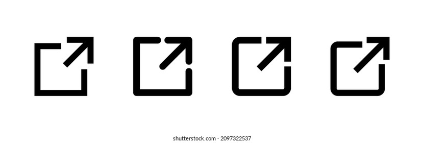 External link icons set. link sign and symbol. hyperlink symbol