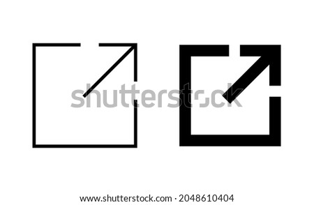 External link icons set. link sign and symbol. hyperlink symbol