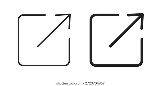 Iconos externos del Enlace colección del Vector para los Diseños web