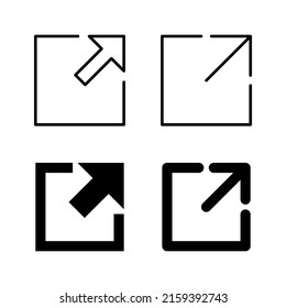 Vector de iconos de vínculo externo. símbolo y signo de vínculo. símbolo de hipervínculo