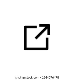 external link line icon, linear icon symbol vector
