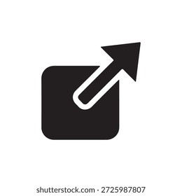 Externer Link, Silhouette, Symbol, Vektorgrafik