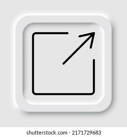 External link simple icon vector. Flat design. Neumorphism design.ai