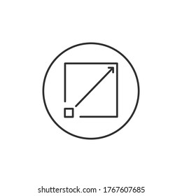 Enlace Externo Icono De Medios Sociales Aislado En Fondo Blanco. Maximizar el símbolo de icono de vectores simple moderno para sitio web o aplicación móvil