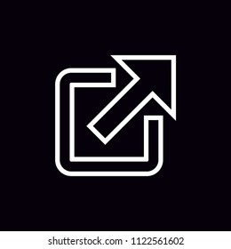 External link symbol vector icon