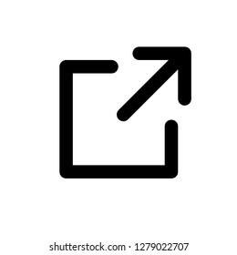External link symbol vector icon. Link icon. Hyperlink symbol. Share, and Load More Icons