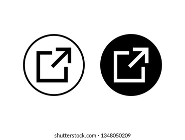 External link symbol vector icon. Link icon. Hyperlink chain symbol. Download, Share, and Load More Icons