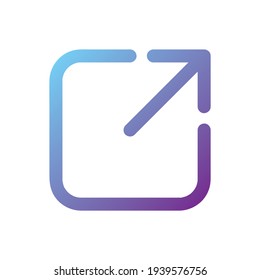 External link vector icon with gradient