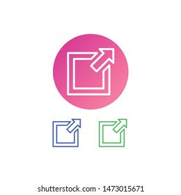 External Link Vector Illustration, outline icon. EPS 10