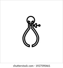 external measurement caliper. Vector sign in a simple style isolated on a white background