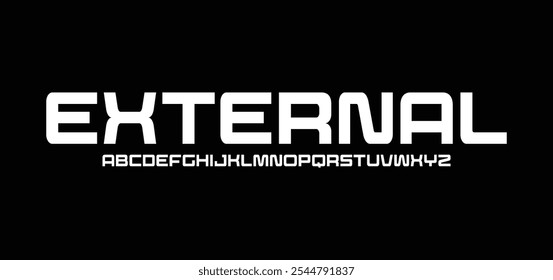 External, minimal font creative modern alphabet. Typography modern Serif fonts regular decorative vintage concept. minimalist style fonts set. vector illustration
