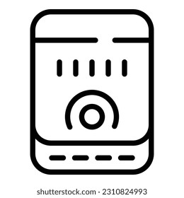External powerbank icon outline vector. Power charger. Electric accumulator