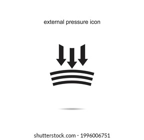 external pressure icon vector illustration graphic on background