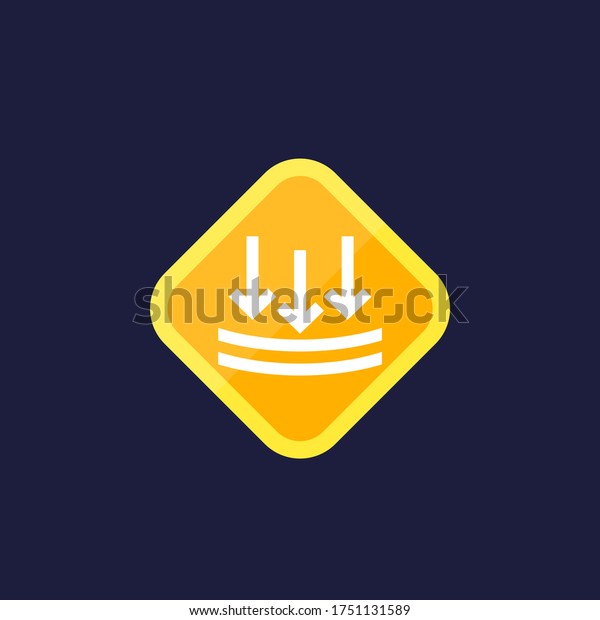 External Pressure Vector Icon Sign Stock Vector (Royalty Free ...