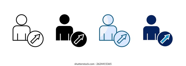 Conjunto de ícones de partes interessadas externas Coleção de vários estilos