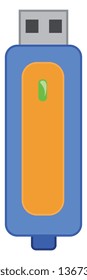 External storage flash drive vector  