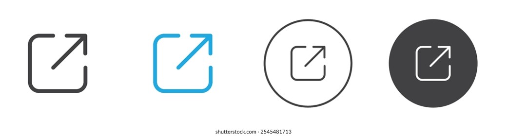 External symbol icon Simple outline vector logo