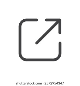 External symbol icon Simple outline vector logo