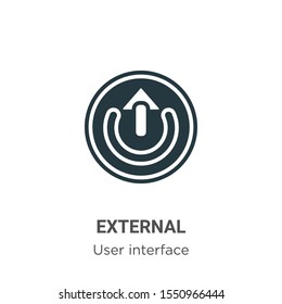 External vector icon on white background. Flat vector external icon symbol sign from modern user interface collection for mobile concept and web apps design.