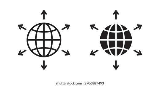 Icono de mundo externo colección. iconos simples modernos para el Web