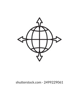 External world icon design, isolated on white background, vector illustration