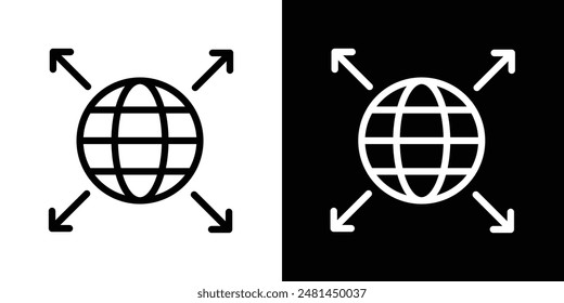 External world line icon vector illustration set.