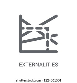 Externalities icon. Trendy Externalities logo concept on white background from business collection. Suitable for use on web apps, mobile apps and print media.