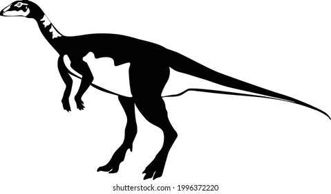 Extinct Dinosaur Dryosaurus . Vector Illustration.