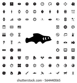 extinct fish icon illustration isolated vector sign symbol