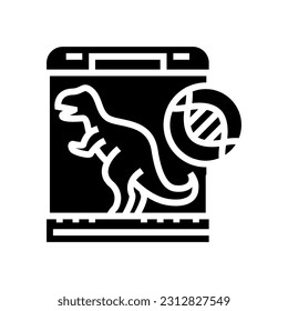 extinct species resurrected future technology glyph icon vector. extinct species resurrected future technology sign. isolated symbol illustration