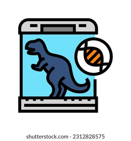 extinct species resurrected future technology color icon vector. extinct species resurrected future technology sign. isolated symbol illustration