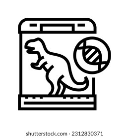 extinct species resurrected future technology line icon vector. extinct species resurrected future technology sign. isolated contour symbol black illustration