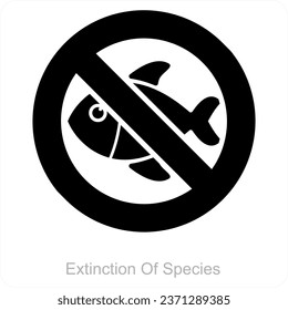 Extinction Of Species icon concept