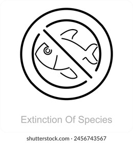 Extinction Of Species icon concept