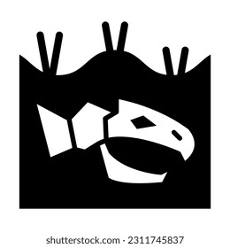 Extinction Vector Glyph Icon For Personal And Commercial Use.
