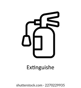 extinguishe Vector  Outline Icons. Simple stock illustration stock
