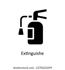 extinguishe Vector  Solid Icons. Simple stock illustration stock