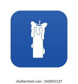 Extinguished candle icon digital blue for any design isolated on white vector illustration