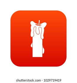 Extinguished candle icon digital red for any design isolated on white vector illustration