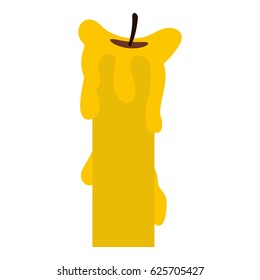 Extinguished candle icon flat isolated on white background vector illustration