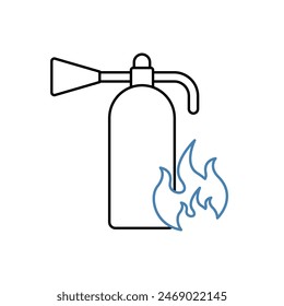 extinguisher concept line icon. Simple element illustration. extinguisher concept outline symbol design.