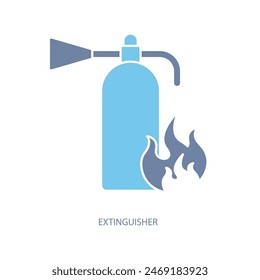 extinguisher concept line icon. Simple element illustration. extinguisher concept outline symbol design.