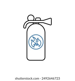 extinguisher concept line icon. Simple element illustration.extinguisher concept outline symbol design.